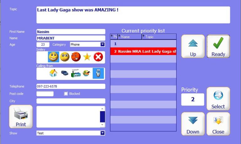 NeoScreener - screen 1